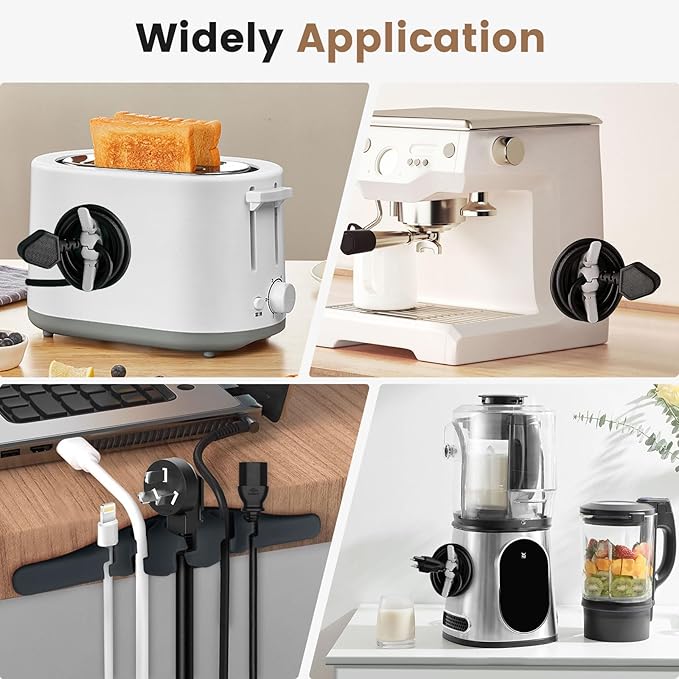 Cord Organizer for Appliances,Wire Organizers for Appliances, Kitchen Appliance Cord Organizer for Mixer,Blender,Coffee Maker,Pressure Cooker,Must-Have Kitchen Accessories for Daily Life（4 Packs）