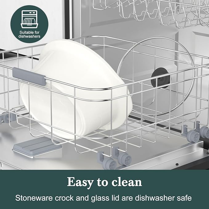 7-Quart Programmable Slow Cooker with Timer Keep Warm - Small Kitchen Appliance for Family Dinners - Serves 6+ People (Red Shell + White Ceramic Liner)