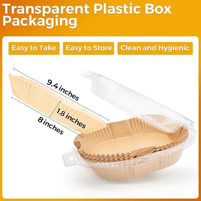 360 Pcs Air Fryer Liners Disposable, 8" Square Air Fryer Paper Liners, Unbleached Parchment Paper for Air Fryer Basket, Non-Stick & Leakproof Baking Liner for Microwave Oven Pan