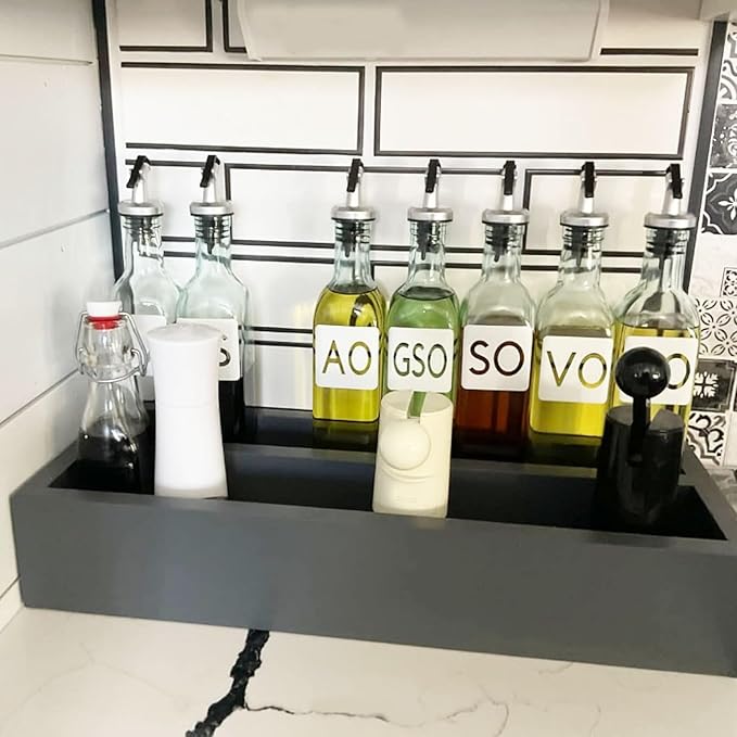 10 PCS Oil Pour Spouts, Olive Oil Vinegar Wine Dispenser with Leak-Proof Cap,Oil Bottle Stopper for Kitchen and Bar