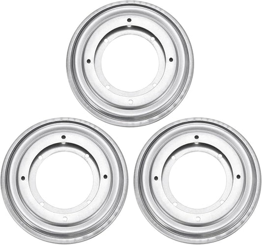 uxcell 3Pcs 5.5 Inch Rotating Bearing Plate, Swivel Plate Stand Lazy Susan Hardware Round Turntable Base Tray for Table Serving Tray Revolving Shelve, Silver