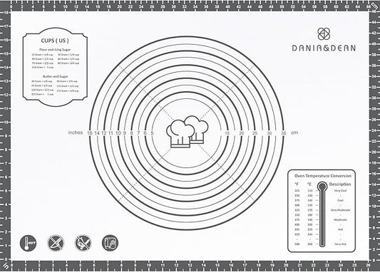 Silicone Mat, 28 x 20inch Extra Large Non-stick Pastry Baking Mat with Measurement, Resuable Thick Cookie Sheet Counter Mat, Dough Rolling Mat, Oven Liner, Fondant/Pie Crust Mat