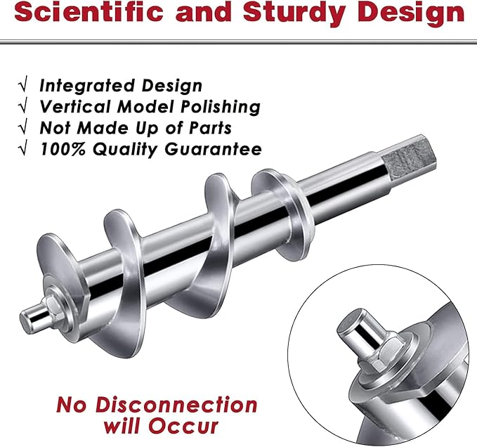 Stainless Steel Food Grinder Attachment for KitchenAid Mixers, Dishwasher Safe Meat Processor Aceesory Included 3 Sausage Stuffer Tubes