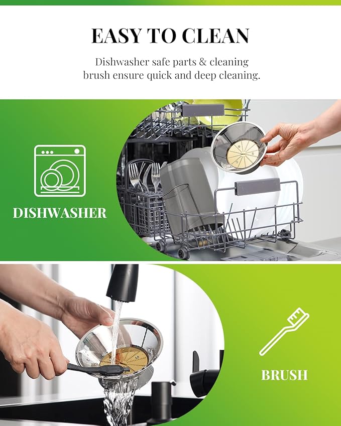 GDOR 1300W 【Extra Large】 Juicer Machines with Larger 3.2” Feed Chute, Titanium Enhanced Cut Disc Centrifugal Juice Extractor, Full Copper Motor Heavy Duty for Whole Fruit and Vegetable, Silver, XL