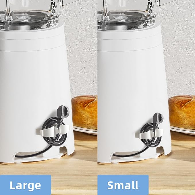 Cord Organizer for Appliances, Small&Large 8 Pack Upgraded Kitchen Appliance Cord Organizer Stick On Appliance Wire Wrapper for Appliances Mixers, Coffee Maker, Pressure Cooker