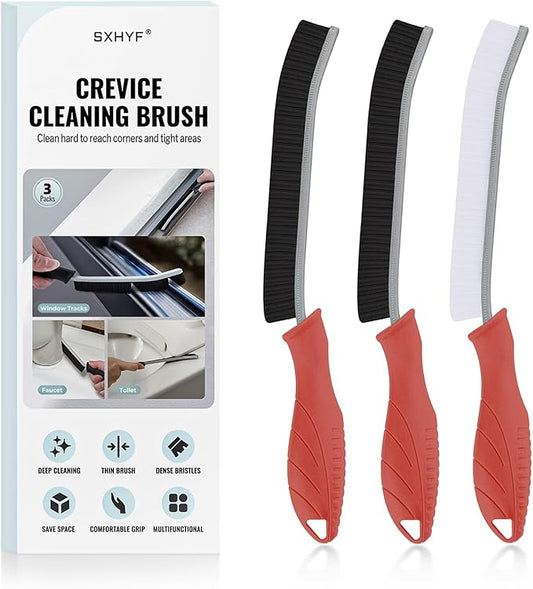 SXhyf Crevice Cleaning Brush - Grout Scrub Brush, House Cleaning Supplies, Gap Cleaning Tools, Home Essentials, Gifts for Women Men, Hard Bristle Crevice Cleaner Brush for Household Use, Bathroom