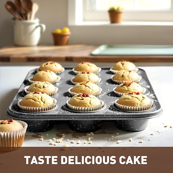 MAISON ARTS Pots and Pans Set Non Stick, 30 Piece Kitchen Cookware & Bakeware Sets with Granite Coating, Pots and Pans Sets for Cooking Nonstick, Black