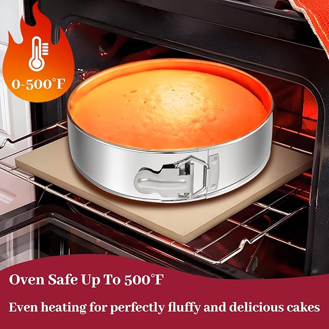7 Inch Springform Pan 304 Stainless Steel Nonstick Leakproof Springform Cake Pan with Removable Bottom, Round Spring Form Cheesecake Pans