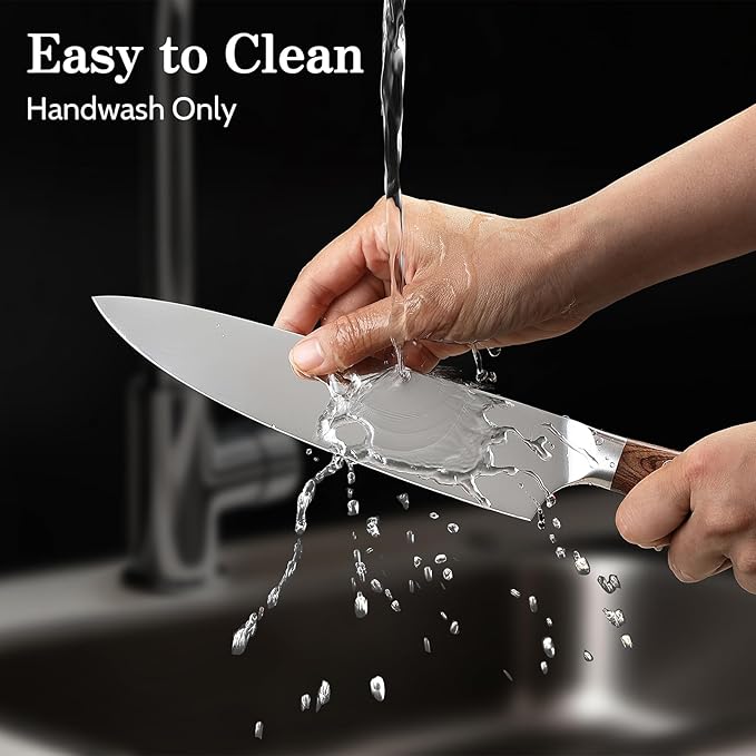 Kitchen Knife Set, 3 Pieces Japanese High Carbon Stainless Steel Chef Cooking Knife Set, Ultra Sharp Professional Chef Santoku Utility Knives (Silver)