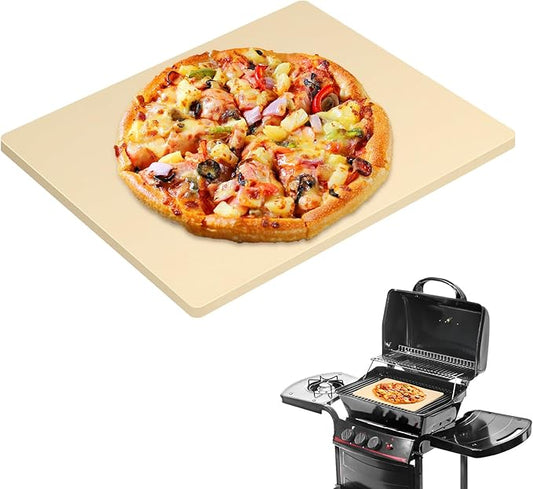 Extra Large Pizza Stone 22" x 14",Cooking Stone for Grill Rectangular, Baking Pizza Stone for bread, Ideal for Grilling Baking Several Sizes of Pizzas