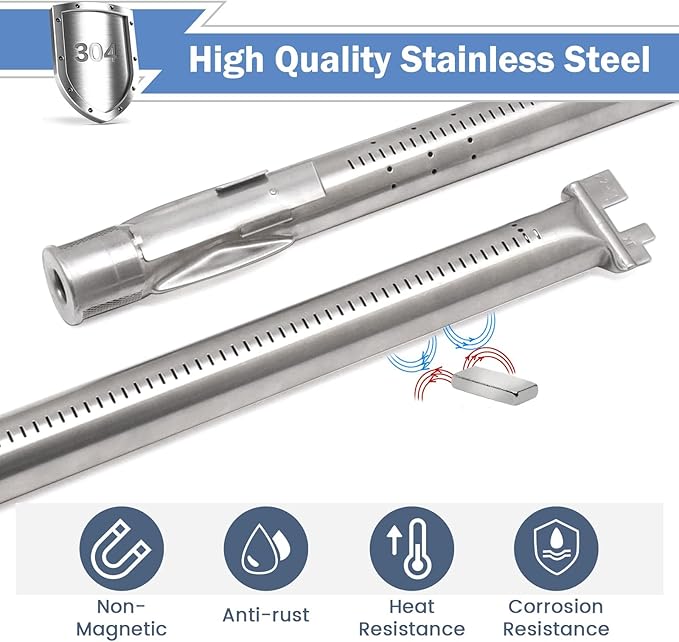 Criditpid Grill Replacement Parts for Weber Spirit I/II 200 with Front Control, Stainless Steel 7635 Flavorizer Bars, 69785 Grill Burners & 7642 Igniter for Weber Spirit E210, E220, S210, S220 Grills.