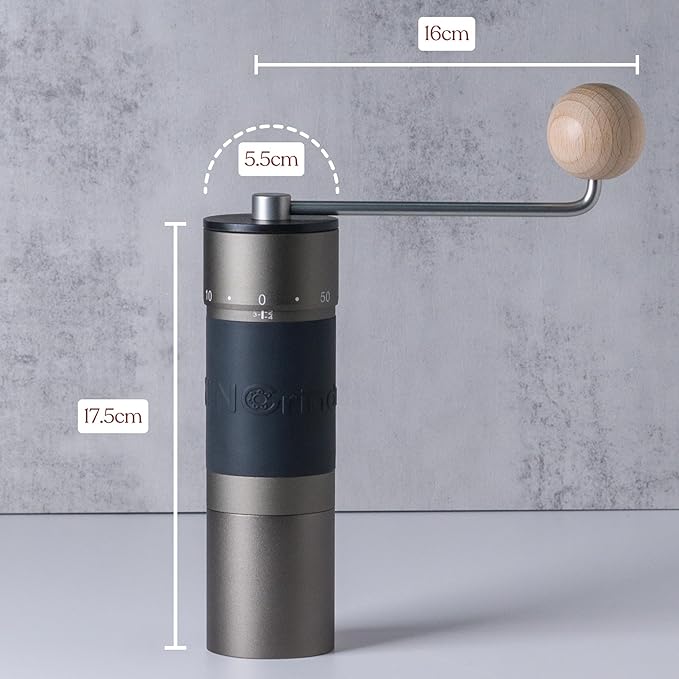【Famous KOL Recommended】KINGrinder K6 Manual Hand Coffee Grinder with Straight Handle for French Press, Drip, Espresso with Assembly Consistency Stainless Steel Conical Burr Mill, 35g Capacity