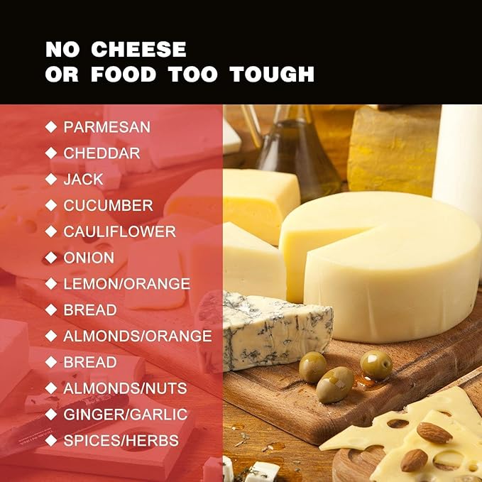 Cheese Grater Citrus Lemon Zester with Food Storage Container & Lid - Perfect For Hard Parmesan Or Soft Cheddar Cheeses, Ginger, Vegetables, Butter, Chocolate & Nutmeg (Pink)