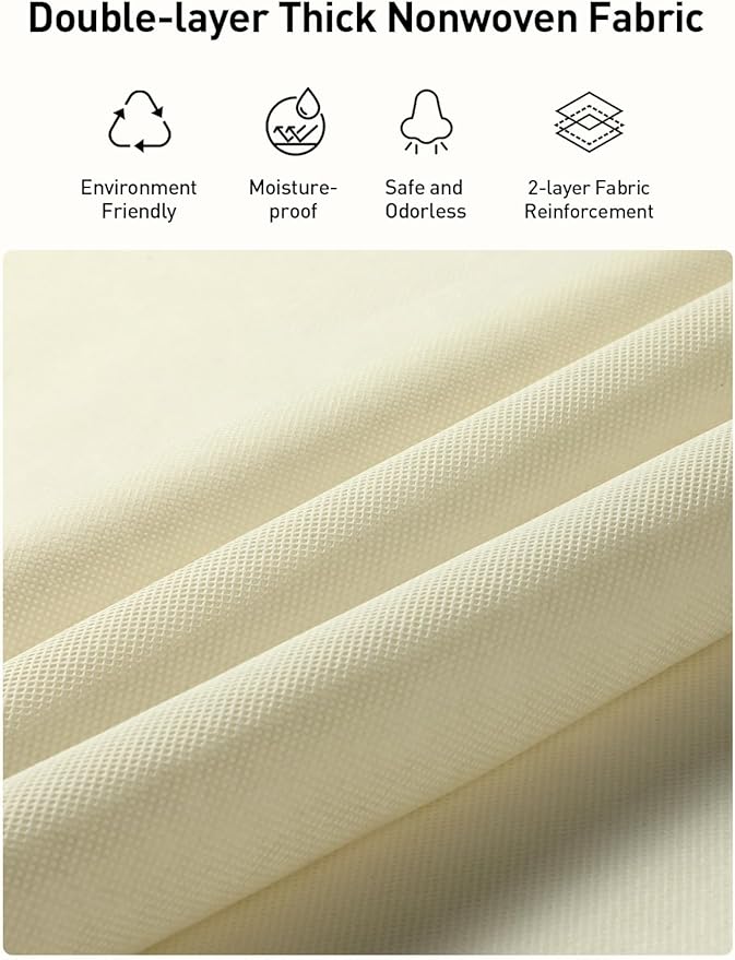 Yecaye 1 Pc 5 Tier Over the Door Organizer with 15 Pockets | 44lb Load Over the Door Storage | No Sagging Closet Organizers and Storage | Versatile Nursery Hanging Organizers for Home Dorm - Beige