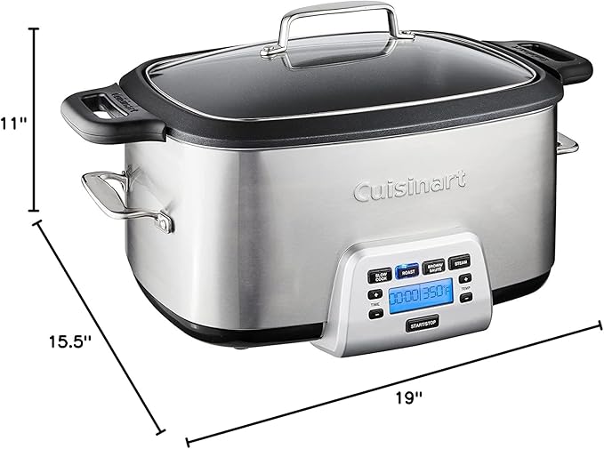 Cuisinart MSC-800 7-Quart 4-in-1 Cook Central Multicooker, Stainless Steel/Black