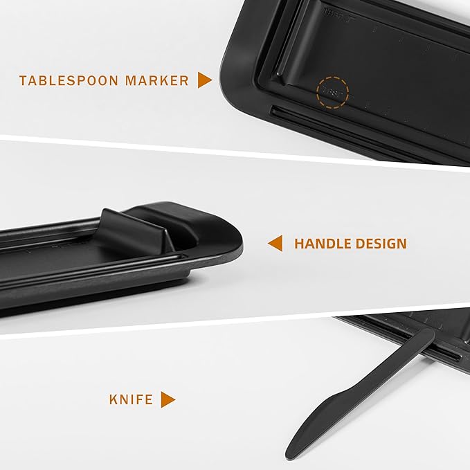 Butter Dish with Lid for Countertop, Butter Dish with Knife, Butter Keeper for Kitchen or Fridge, Bamboo Fiber Butter Tray, Butter Holder for 1 Stick Butter, BPA-free, Dishwasher Safe(Black)