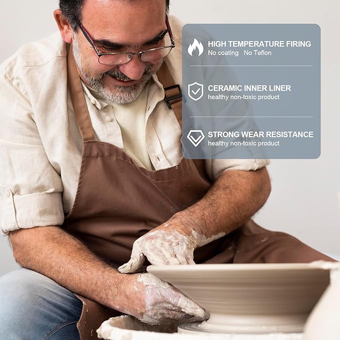 MAGNIFIQUE 5 Quart Programmable Slow Cooker with Auto Warm Setting, Glazed Ceramic Liner, Kitchen Small Appliance for Family Dinners, Blue