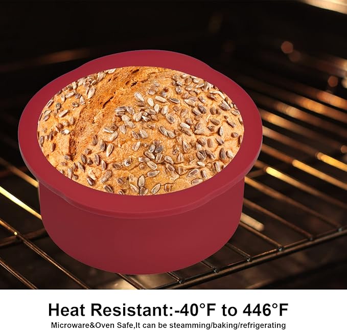 Nalchios 4 Inch Silicone Round Cake Pans Set of 4, Non-stick Easy Releasing Mini Cake & Pizza Pans, Flexible BPA Free Silicone Baking Mold for Layer, Mini & Cheese Cake