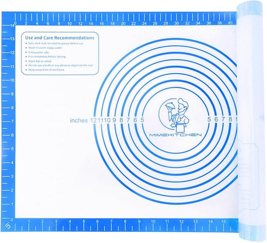 Silicone Pastry Mat for Baking, Pastry Dough Mat for Rolling, Kneading Mat, Silicone Baking Mat for Pizza Cookies Pie Crust Kitchen Counter Mat Placemat Oven Mat