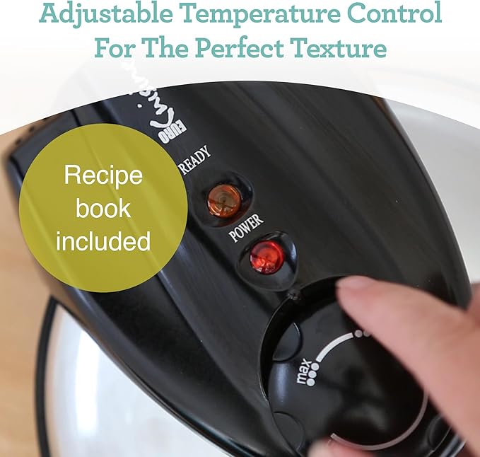 Euro Cuisine WM520 Heart Shaped Iron Waffle Maker - Eco-Friendly PTFE and PFOA Free Non Stick Plates, Perfect for V-Day & Special Occasions, 8-Inch