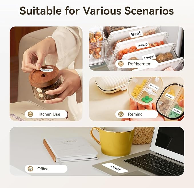 NIIMBOT D11 New Version Label Maker Machine with Tape,300DPI Bluetooth Label Printer, Portable Thermal Printer,Sticker Maker for Organizing Home Office School,Blue