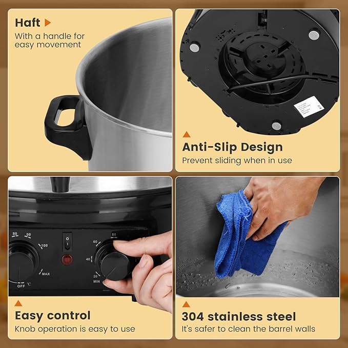 24.5QT Electric Water Bath Canner, Electric Canner with Adjustable Temperature & Time, Water Bath Canning for Heating Cans And Slow Cookers