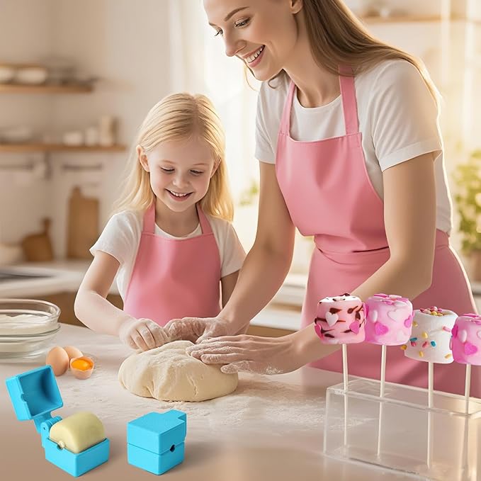 2 PCS Cylinder Cake Pop Mold Shapes Press Set, 3D Printed Cake Pop Cutter and Pusher, Baking Tools Accessories for Home Baking, Birthday Parties, Wedding Desserts