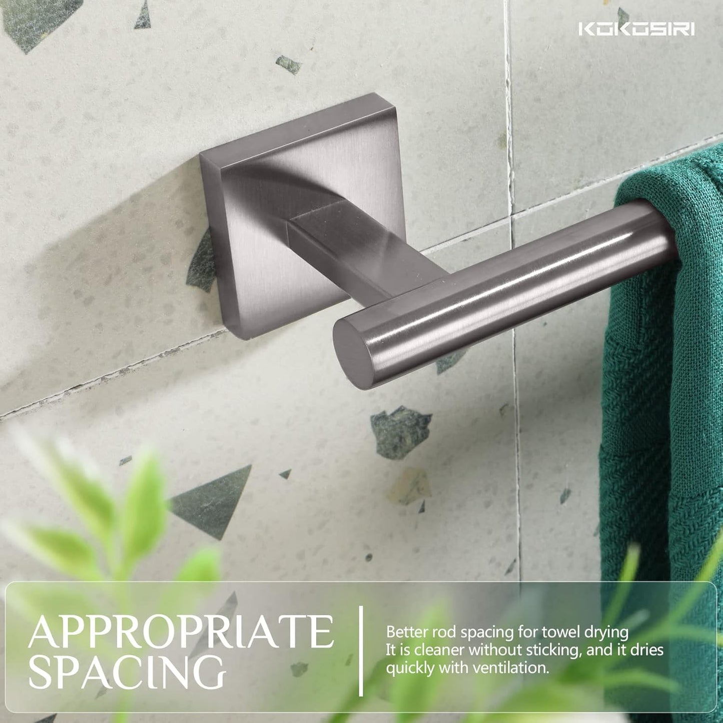 KOKOSIRI Towel Holder Bathroom Accessory Towel Bar for Bath Kitchen Towels Rail 36 Inch Brushed Nickel Stainless Steel B4005BR-L36