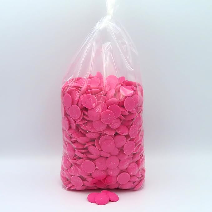 MERCKENS Coating Wafers, Pink Melting Chocolate, 5 Pound Package
