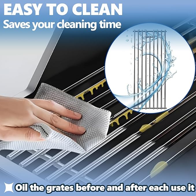 SafBbcue 16517 Cooking Grates for Bull 4 Burner Grill Replacement Parts Bull Angus 47628 47629 47628CE 47629CE Bull Steer 69008 69009 Bull Outlow 26038 26039 Lion Premium 75000