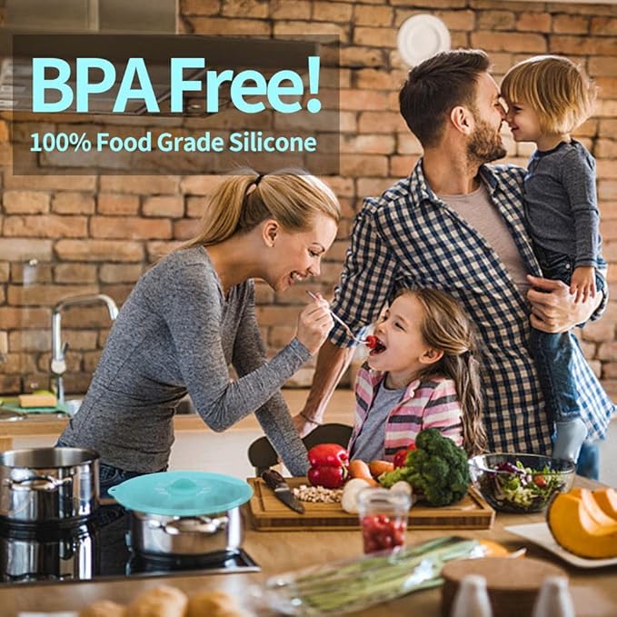 Silicone Lids for Food Storage - Silicone Bowl Covers Pot Lids BPA Free Suction Lids Silicone Microwave Cover Pot Covers for Cups Bowls Pots Pans Oven Fridge