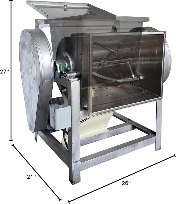 Commercial Dough Mixer, 15KG Stand Spiral Food Flour Mixer Dough Kneading Machine with 15.5 x 12 x 14inch Bowl Size and 90 Degree Tilt for Schools, Restaurant, 110V ﻿