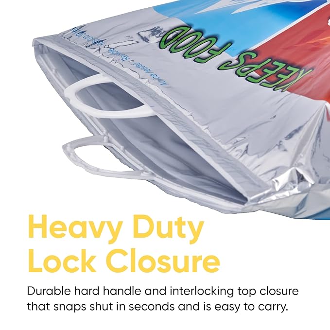 Superio Hot and Cold Insulated Bags for Food Delivery, Grocery Shopping Bags, Food Storage for Hot and Frozen Food for Travel, Disposable Cooler Bag, Reinforced Thermal Lunch Bag (5, 12"x13.5")