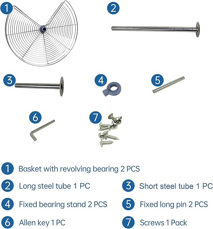 28" Corner Cabinet Lazy Susan Turntable, 270° Adjustable Height Chrome Replacement Shelves for Kitchen Corner Cabinet