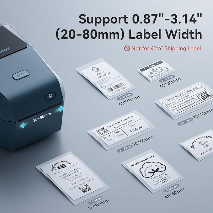NIIMBOT K3 Label Printer, 3 Inch Desktop Label Maker with High-Speed, Bluetooth and USB Connection, Support Smartphone & PC, Thermal Label Maker for Small Business and Home Office
