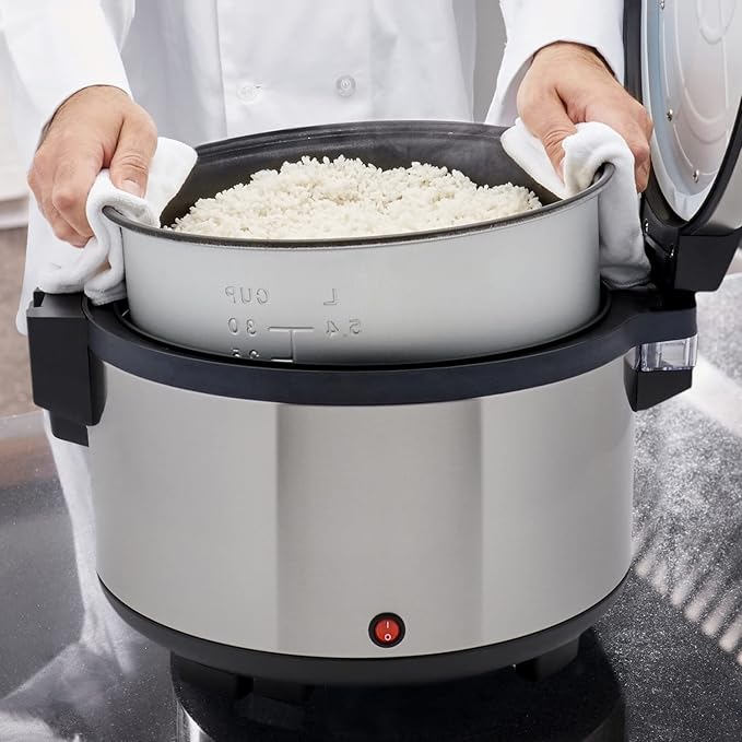 Tartle Commercial Rice Warmer and Soup Warmer - Warms 64 Cups Continuously for 12+ Hrs - Large Capasity, Non Stick & Keeps Rice Fluffy