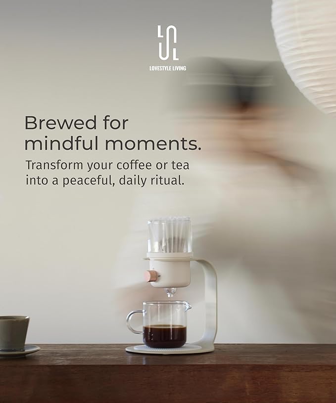 Glass Tea Pot with Infusers for Loose Tea and Drip Coffee Pour Over, Semi Automatic Tea Set with Magnetic Clear Teapot, Black