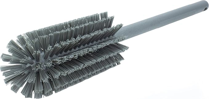 SPARTA Scrub Brush Bottle Brush, Dishwasher Safe Brush with Hanging Hole for Cleaning, Plastic, 16 Inches, Gray