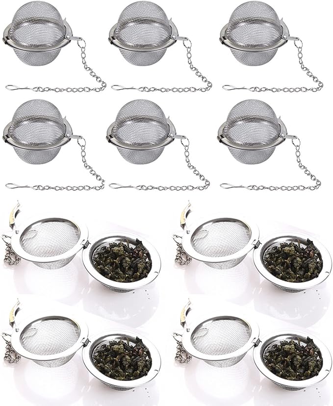 10PCS Tea Infuser, Upgraded Tea Strainer, Premium Tea Infusers for Loose Tea, Tea Steeper, Tea Ball for Tea Flavoring Herbal Spices Seasonings
