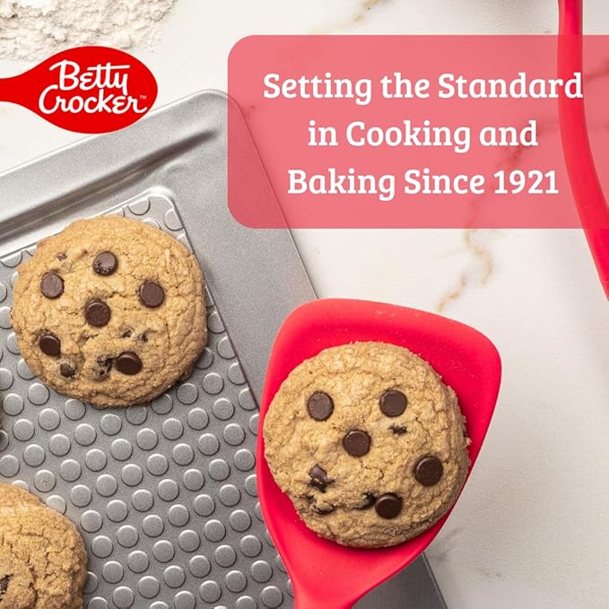 Betty Crocker Silicone Baking/Cooking Utensil Set – Spatula, Spoon, Turner, Scraper. 5-Piece Set, Heat Resistant, BPA Free, Non-Stick, Dishwasher Safe