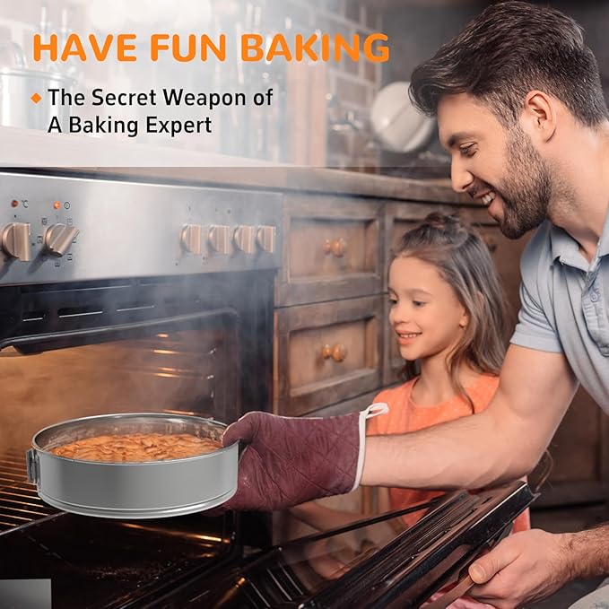 7 Inch 304 Stainless Steel Springform Pan with Removable Bottom, Nonstick Round Spring Form Cheesecake Pan with 30 Pcs Parchment Paper Liners