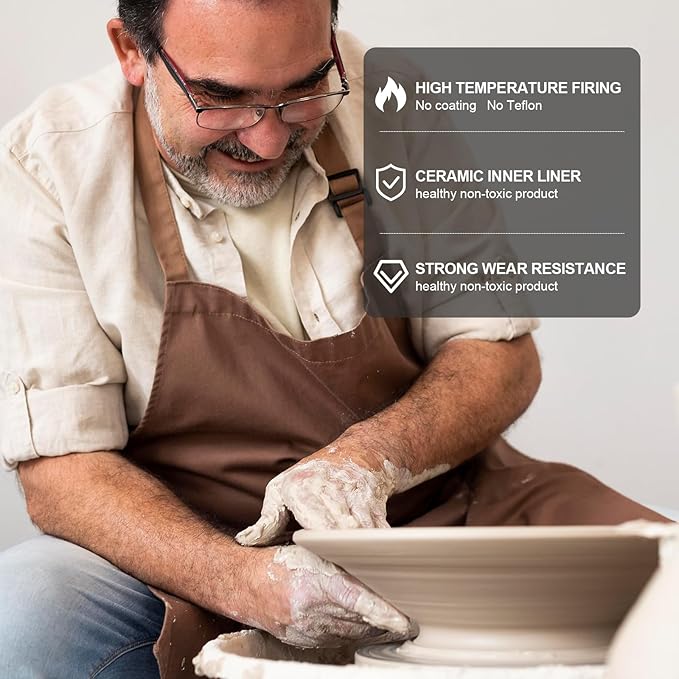 MAGNIFIQUE 5 Quart Programmable Slow Cooker with Auto Warm Setting, Glazed Ceramic Liner, Kitchen Small Appliance for Family Dinners, Black