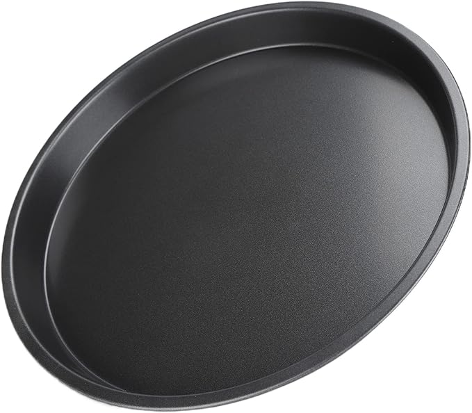 2Pcs Pizza Pan, 6in/9in/10in/12in Deep Dish Round Pizza Pan for Oven, Non Stick Thickened Carbon Steel Baking Pan for Home Kitchen, Dishwasher Safe(12in)