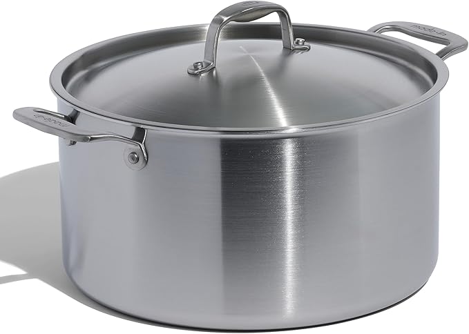 Made In Cookware - 12 Quart Stainless Steel Stock Pot With Lid - 5 Ply Stainless Clad - Professional Cookware - Crafted in Italy - Induction Compatible
