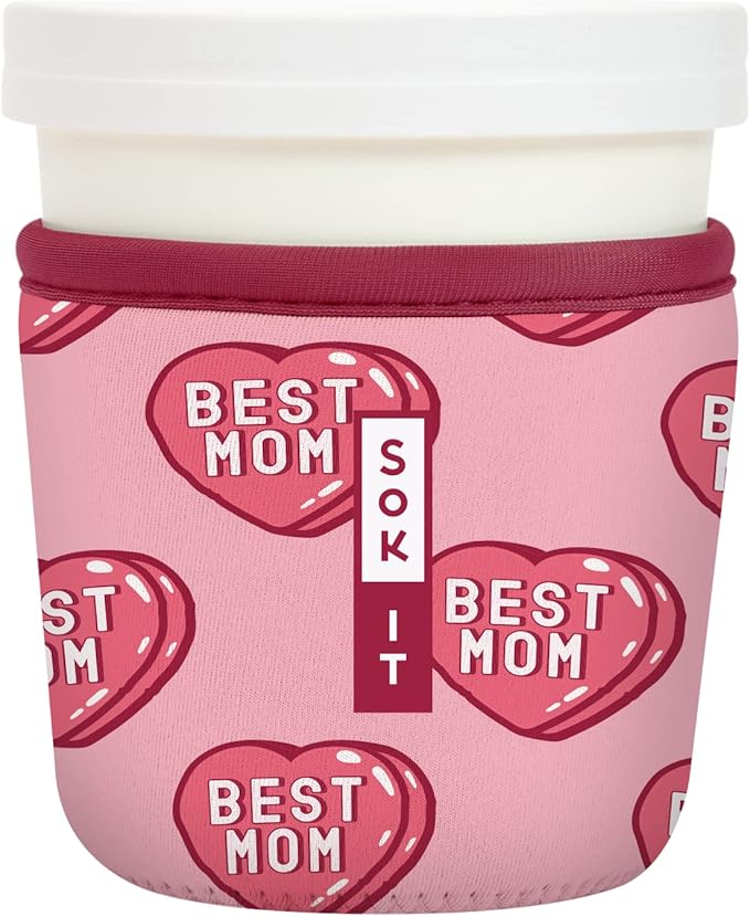 Sok It IceCreamSok Insulated Neoprene Cover (Dear Mom, Tapered Ice Cream Pints)