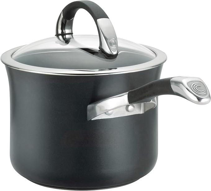 Circulon Symmetry Hard Anodized Nonstick Cookware Pots and Pans Set, 11-Piece, Black