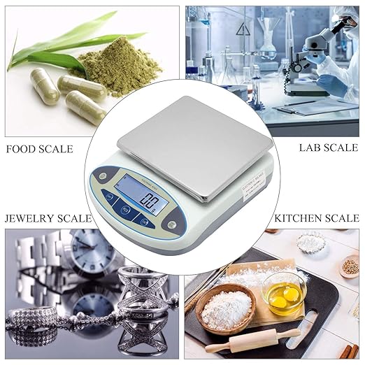 CGOLDENWALL Lab Scale 30kgx0.1g Digital Precision Scale Electronic Balance Laboratory Weighing Industrial Scale Kitchen Counting Scale Scientific Scale Calibrated 110V (30kg, 0.1g)