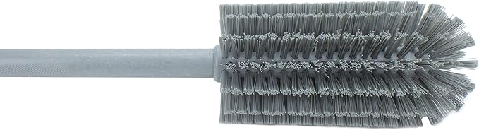 SPARTA Scrub Brush Bottle Brush, Dishwasher Safe Brush with Hanging Hole for Cleaning, Plastic, 16 Inches, Gray