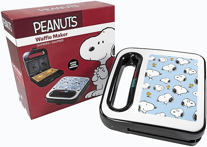 Uncanny Brands Peanuts Waffle Maker - Make Snoop and Woodstock Waffles - Kitchen Appliance