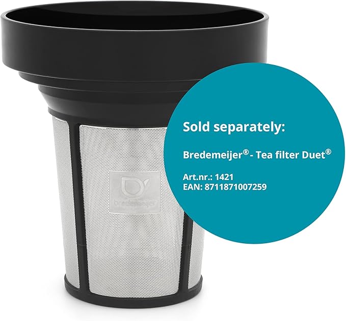 Santhee Double Walled Teapot, 1.0-Liter Stainless Steel Glossy Finish with Glossy Accents